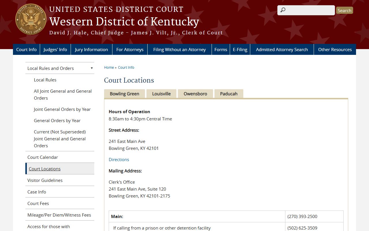 Fulton County probate records and Paducah federal courthouse location source